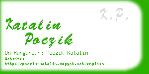 katalin poczik business card